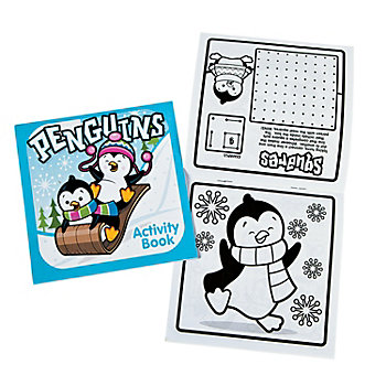 5" x 5" Bulk 48 Pc. Penguins Winter Fun & Games Activity Books
