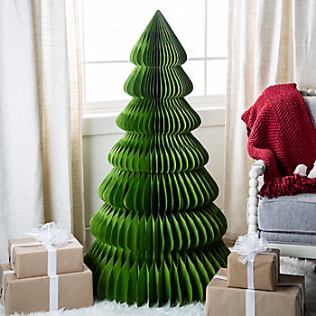 51" Green Accordion Paper Christmas Tree Reusable Decoration