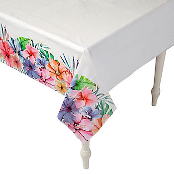 54" x 108" Elevated Luau Plastic Tablecloth