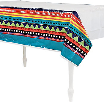 54" x 108" Fiesta Plastic Tablecloth