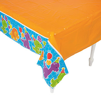 54" x 108" Little Dino Plastic Tablecloth