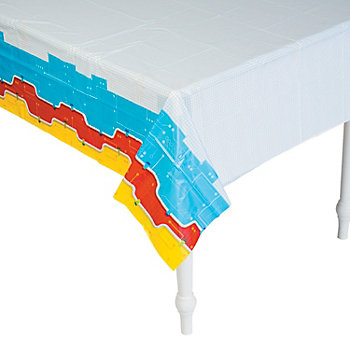54" x 108" Robot Party Plastic Tablecloth