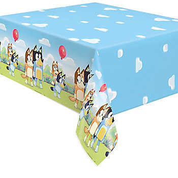 54" x 84" Bluey Party Rectangle Disposable Plastic Tablecloth
