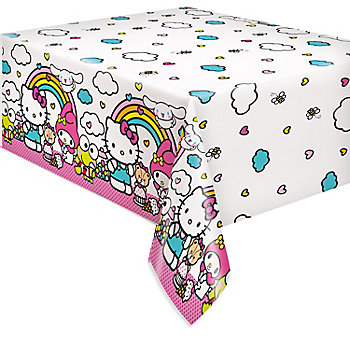 54" x 84" Hello Kitty & Friends Party Rectangle Disposable Plastic Tablecloth 