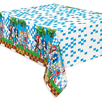 54" x 84" Sonic the Hedgehog™ Disposable Plastic Tablecloth