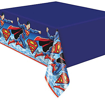 54" x 84" Superman™ Party Disposable Plastic Tablecloth