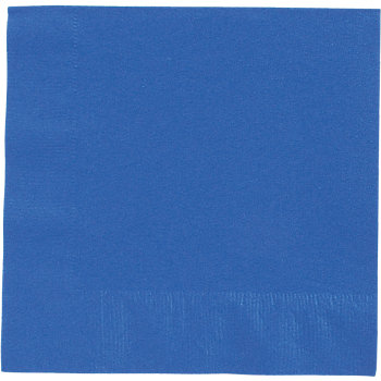 6 1/2" Bulk 50 Ct. Cobalt Blue Disposable Paper Luncheon Napkins