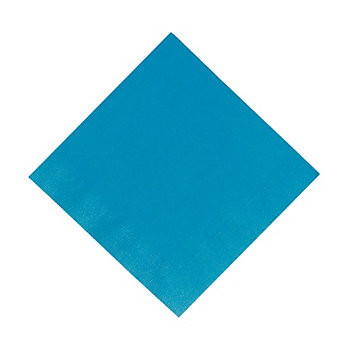 6 1/2" Bulk 50 Ct. Turquoise Disposable Paper Luncheon Napkins