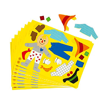 6 1/2" x 4 3/4" Make-a-Scarecrow Sticker Sheets &#8211; 12 Pc. 
