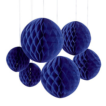 6" - 10" Purple Honeycomb Ceiling Decorations - 6 Pc.