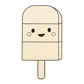 7 1/2" Color Your Own Ice Pop Wood Shapes - 12 Pc.