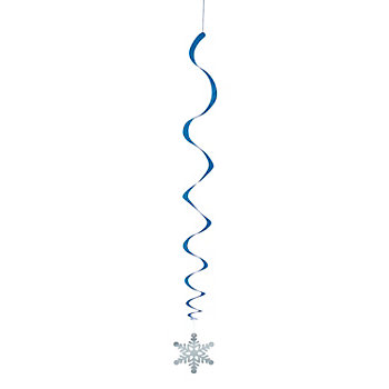 7 3/4" Snowflake Hanging Swirl Decorations - 3 Pc.