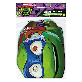 7 3/4" x 11 3/4" Teenage Mutant Ninja Turtles&#8482; Mutant Mayhem Party Paper Masks &#8211; 8 Pc. 