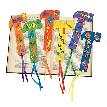 7" Fabulous Foam Dad Bookmarks Craft Kit - Makes 24