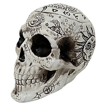 7" Zodiac Skull Halloween Decoration