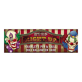 72" x 23" Big Top Terror Halloween Custom Banner - Medium