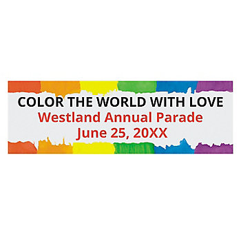 72" x 23" Personalized Rainbow Banner - Medium
