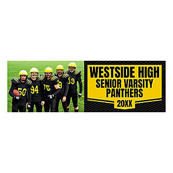72" x 23" Personalized Senior Team Banner - Medium
