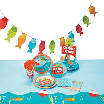  288 Pcs Fishing Birthday Themed Party Decorations Supplies for  Kids Fisherman Temporary Stickers Set Gone Fishing Birthday Party Favors  Beach Ocean Sea Decorations Girls Boys Gift : Toys & Games