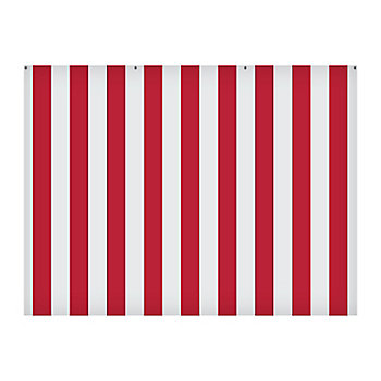 8 ft. x 6 ft. Red & White Striped Polyester Photobooth Backdrop