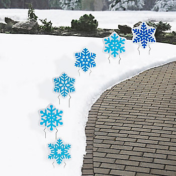 8" x 9" Snowflake Sidewalk Signs - 6 Pc.