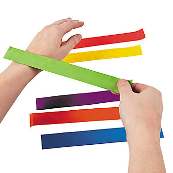 9" Bulk 50 Pc. Bright Color Slap Bracelet Assortment