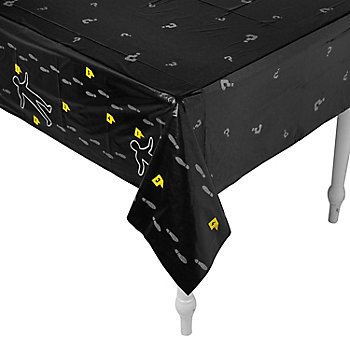 9 Ft. Detective Mystery Party Rectangle Disposable Plastic Tablecloth