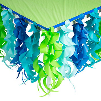9 ft. x 26" Multicolor Under the Sea Swirl Tissue Paper Table Skirt