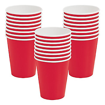 9 oz. Red Disposable Paper Party Cups - 24 Ct.