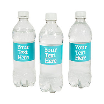 9" x 2" Bulk 50 Pc. Personalized Open Text Water Bottle Labels