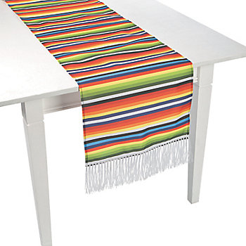 90" x 17" Woven Sarape-Style Polyester Table Runner