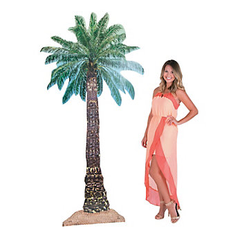 91" 3D Island Luau Large Palm Tree Cardboard Cutout Stand-Up