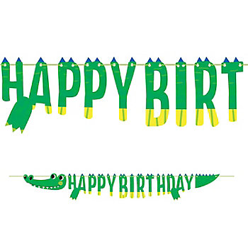 Alligator Happy Birthday Banner