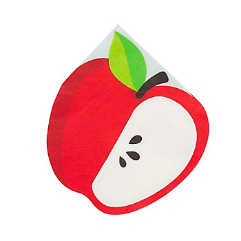 Apple-Shaped Luncheon Napkins - 16 Pc.