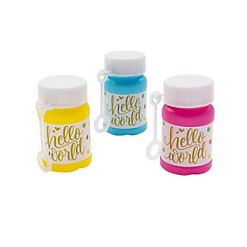 Baby Shower Mini Bubble Bottles - 24 Pc.