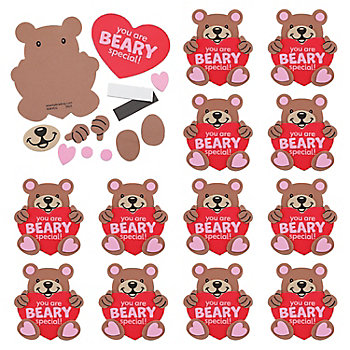 Beary Special Valentine Magnet Craft Kit - Makes 12