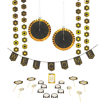 Black & Gold Treat Table Decorating Kit
