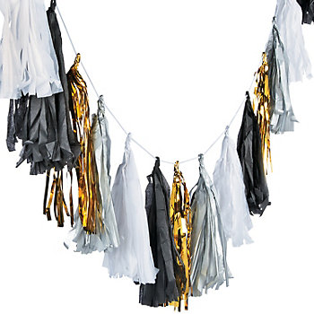 Black & White Tassel Garland