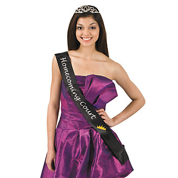Black Homecoming Court Sash