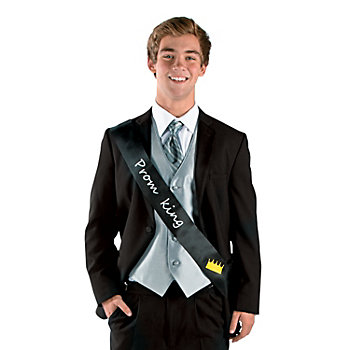 Black Prom King Sash