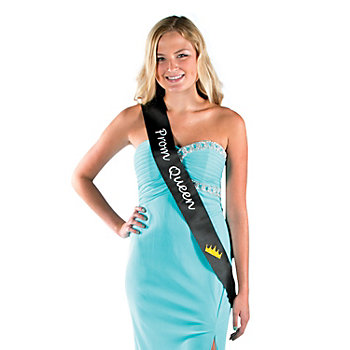 Black Prom Queen Sash