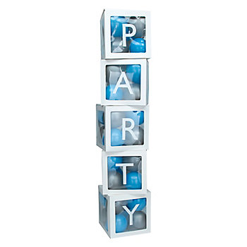 Blue & Silver Party Balloon Box Kit - 101 Pc.