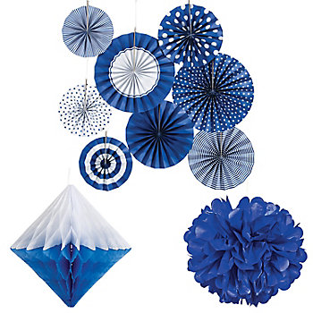 Blue Hanging Party Decorating Kit - 20 Pc.