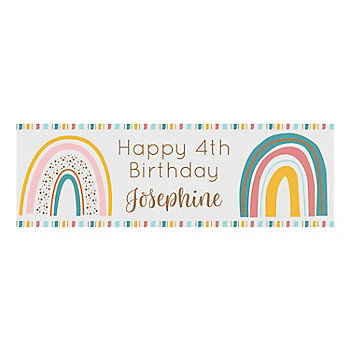 105pcs Boho Rainbow Birthday Decorations- Boho Party Tableware Set Supplies Include Boho Happy Birthday Banner,Boho Plates Cups Tablecloth and Paper
