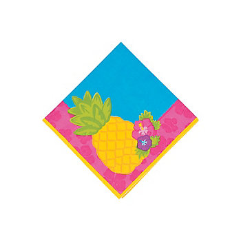 Bright Pineapple Beverage Napkins - 16 Pc.