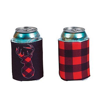 Buffalo Plaid Can Sleeves - 12 Pc.