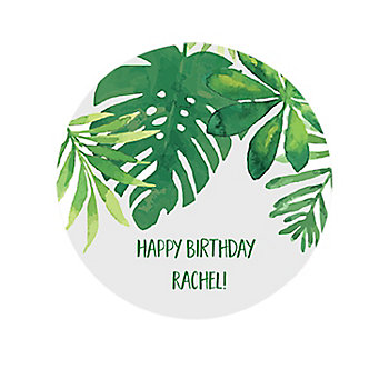 Bulk 144 Pc. Personalized Palm Leaf Favor Stickers