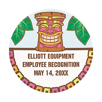 Bulk 144 Pc. Tiki Personalized Stickers