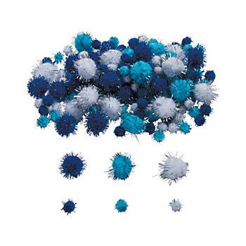 Bulk 150 Pc. Glitter Winter Pom-Poms