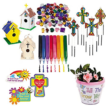 Bulk 156 Pc. Spring Religious Craft Boredom Buster Kit